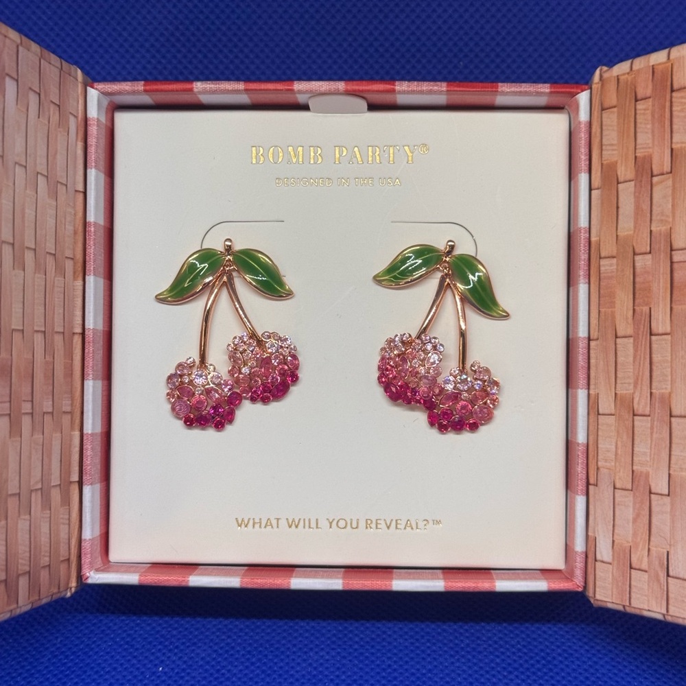 Bomb Party BP Market Fresh Cherry Drops earrings